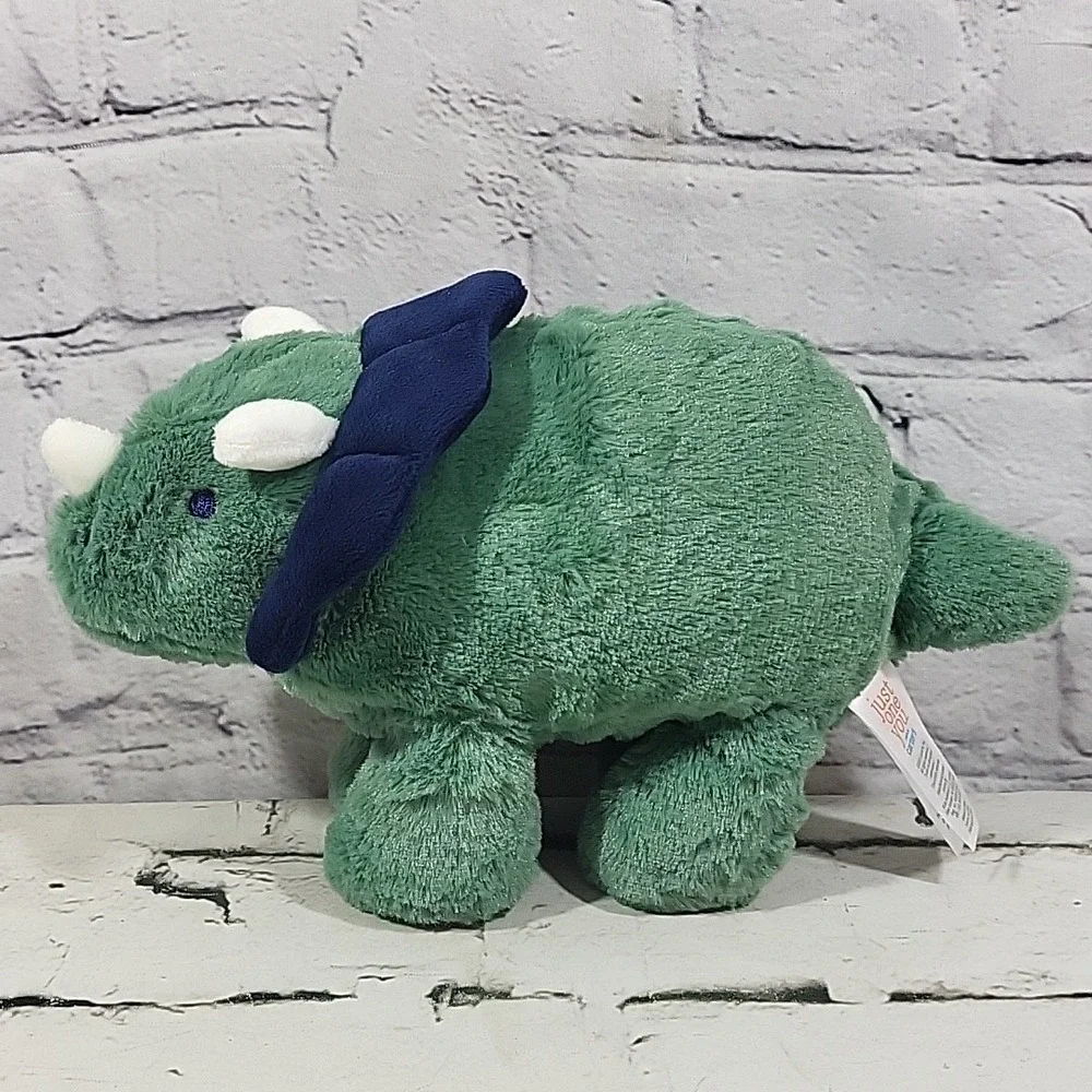 Carters Just One You Dinosaur Plush Green‎ Triceratops Stuffed Baby Lovey #68340